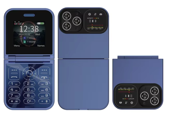 گوشی موبایل تاشو F15 Mini برند VIP طرح آیفون پرو مکس 2 سیمکارت حافظه 32 مگابایت