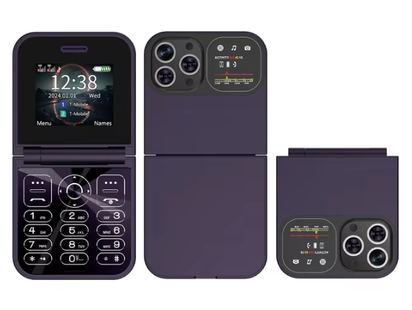 گوشی موبایل تاشو F15 Mini برند VIP طرح آیفون پرو مکس 2 سیمکارت حافظه 32 مگابایت