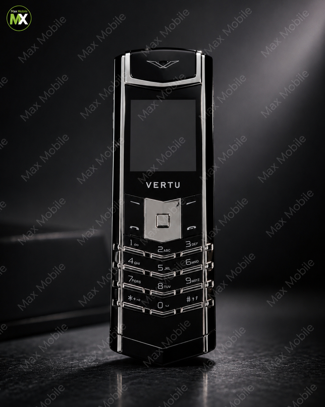 گوشی موبایل ورتو مدل Signature S طرح چرم ساده تمام مشکی کپی Vertu High Copy حافظه 4 گیگابایت
